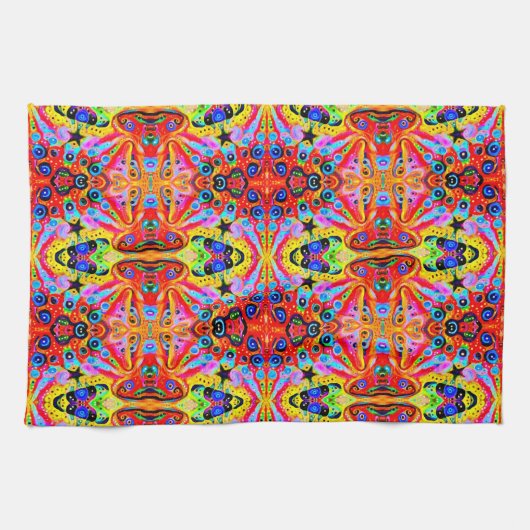 Oranje Star Island Theedoek (Horizontaal)