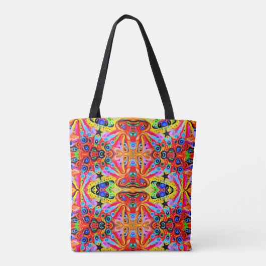 Oranje Star Island Tote Bag (Achterkant)