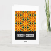 Oranje Star Pattern - Birthday Kaart (Achterkant)