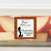 Oranje Starburst Heks Halloween Labels (Aangebracht)