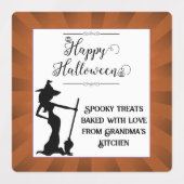Oranje Starburst Heks Halloween Labels (Design 1)