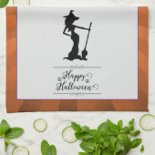 Oranje Starburst Heks Halloween Theedoek (Gevouwen)