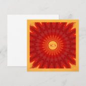 Oranje Starburst Notitiekaartje (Voorkant / Achterkant)