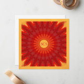 Oranje Starburst Notitiekaartje (Voorkant / Achterkant in situ)