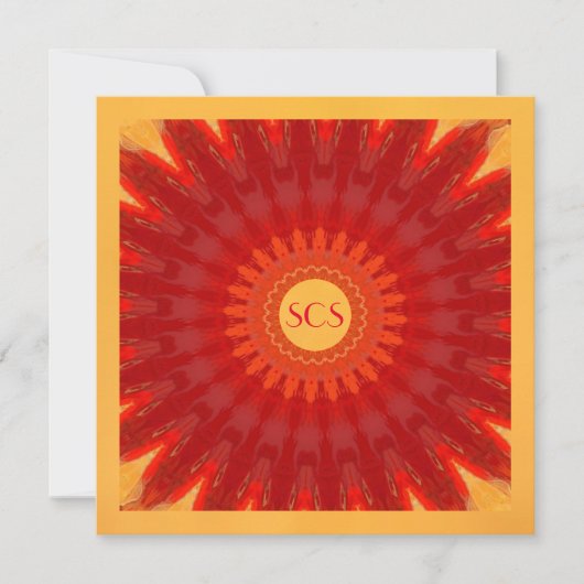 Oranje Starburst Notitiekaartje (Voorkant)