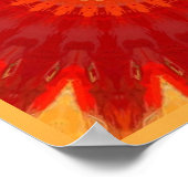 Oranje Starburst Poster (Hoek)