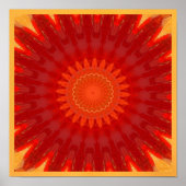 Oranje Starburst Poster (Voorkant)
