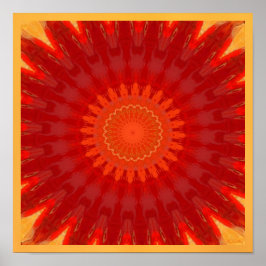 Oranje Starburst Poster