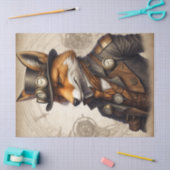  Oranje Steampunk Fox Tissuepapier (Craft)