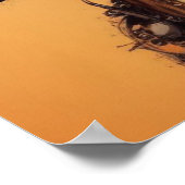 Oranje Steampunk Giraffe, Poster (Hoek)