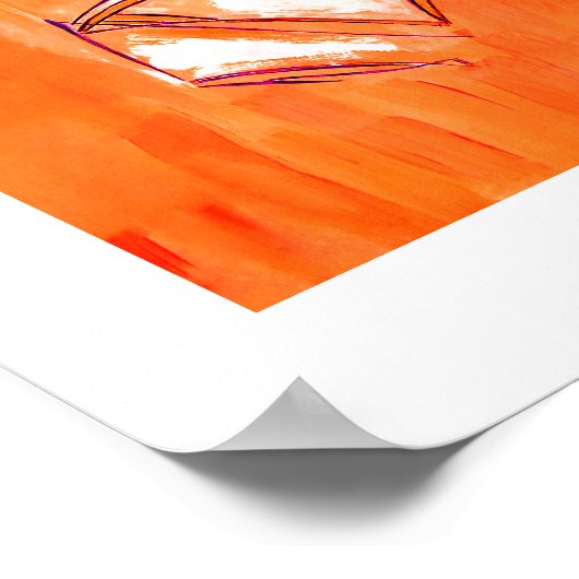 Oranje Stedelijke Pop in kunst | Abstract schilder Poster (Hoek)