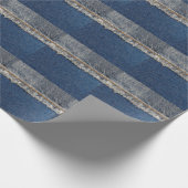 Oranje steek, dubbele denim patch. cadeaupapier (Hoek)