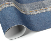 Oranje steek, dubbele denim patch. cadeaupapier (Rol Hoek)