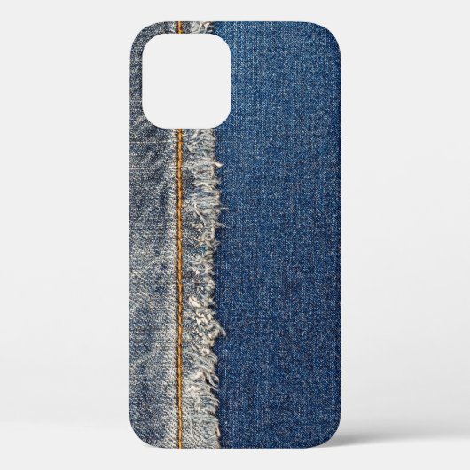 Oranje steek, dubbele denim patch. Case-Mate iPhone case (Achterkant)