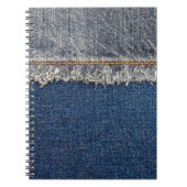 Oranje steek, dubbele denim patch. notitieboek (Voorkant)