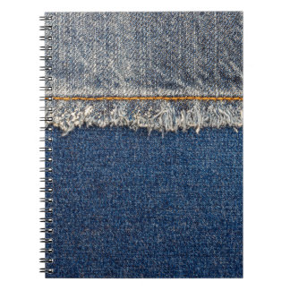 Oranje steek, dubbele denim patch. notitieboek