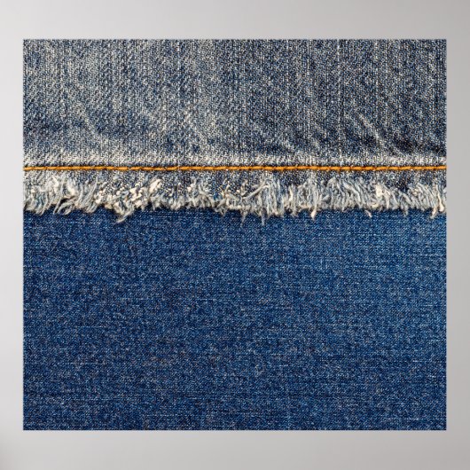 Oranje steek, dubbele denim patch. poster (Voorkant)