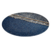 Oranje steek, dubbele denim patch. snijplank (Hoek)