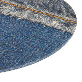 Oranje steek, dubbele denim patch. snijplank (Hoek)