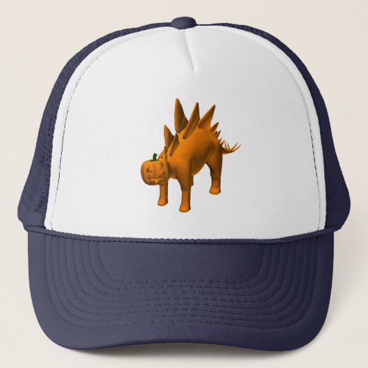Oranje Stegosaurus halloweenis Trucker Pet (Voorkant)