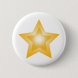 Oranje ster ronde button 5,7 cm