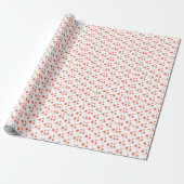 Oranje sterren Modern design-omslagpapier Cadeaupapier (Uitgerold)