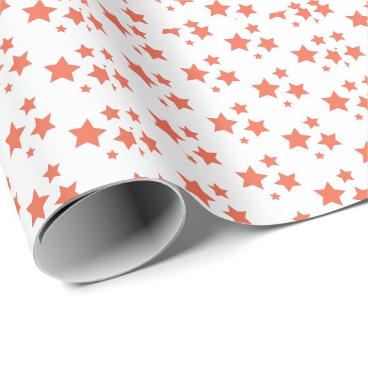 Oranje sterren Modern design-omslagpapier Cadeaupapier (Rol Hoek)