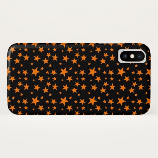 Oranje sterren op zwart | Halloween Fun Case-Mate iPhone Case (Achterkant (horizontaal))