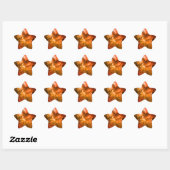 Oranje sterren ster sticker (Vel)