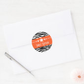 Oranje sterren Zebra Print Sweet 16 Sticker (Envelop)