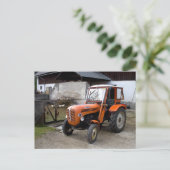 Oranje Steyr Tractor KL II Briefkaart (Staand voorkant)
