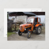Oranje Steyr Tractor KL II Briefkaart (Voorkant / Achterkant)