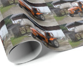 Oranje Steyr Tractor KL II Cadeaupapier (Rol Hoek)