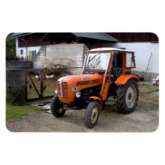 Oranje Steyr Tractor KL II Magneet (Horizontaal)