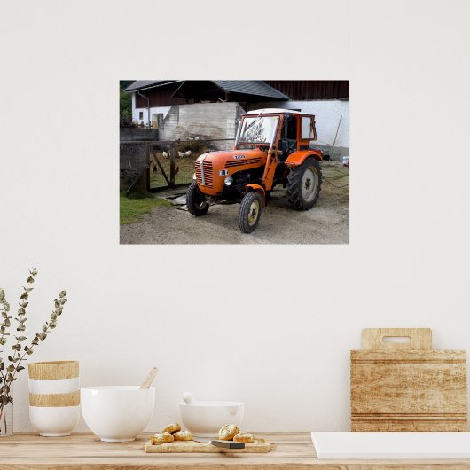 Oranje Steyr Tractor KL II Poster (Keuken)