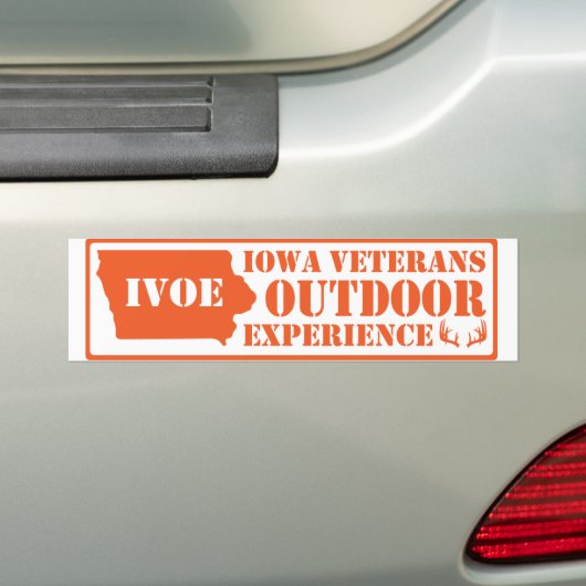 Oranje sticker door Iowa Veterans Outdoor Experien (Op auto)