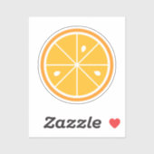 Oranje Sticker van snijcitrusvruchten (Vel)