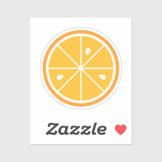 Oranje Sticker van snijcitrusvruchten (Vel)