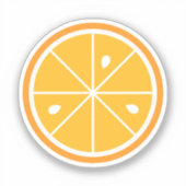 Oranje Sticker van snijcitrusvruchten (Voorkant)