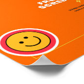 Oranje Stickers Grappig en Eigenzinnig Poster (Hoek)