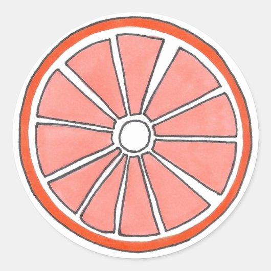 Oranje Stickers van citrusvruchten (Voorkant)