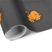 Oranje Stier Cadeaupapier (Rol Hoek)