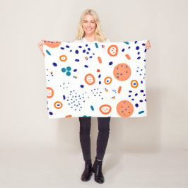 Oranje stijlpatroon Kunstontwerp Fleece Deken