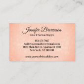 Oranje stijlvolle naalddraden naadloos naaien visitekaartje (Achterkant)