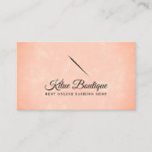 Oranje stijlvolle naalddraden naadloos naaien visitekaartje (Voorkant)