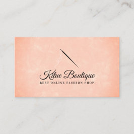 Oranje stijlvolle naalddraden naadloos naaien visitekaartje