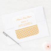 Oranje Stippen Baby shower begunstigen Stickers (Envelop)