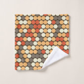 Oranje stippen bad handdoek (Wasdoekje)