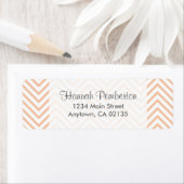 Oranje Stippen Chevron Etiket (Insitu)