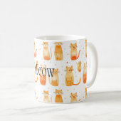 Oranje Stippen en Katten Medium Gift Bag Koffiemok (Voorkant rechts)
